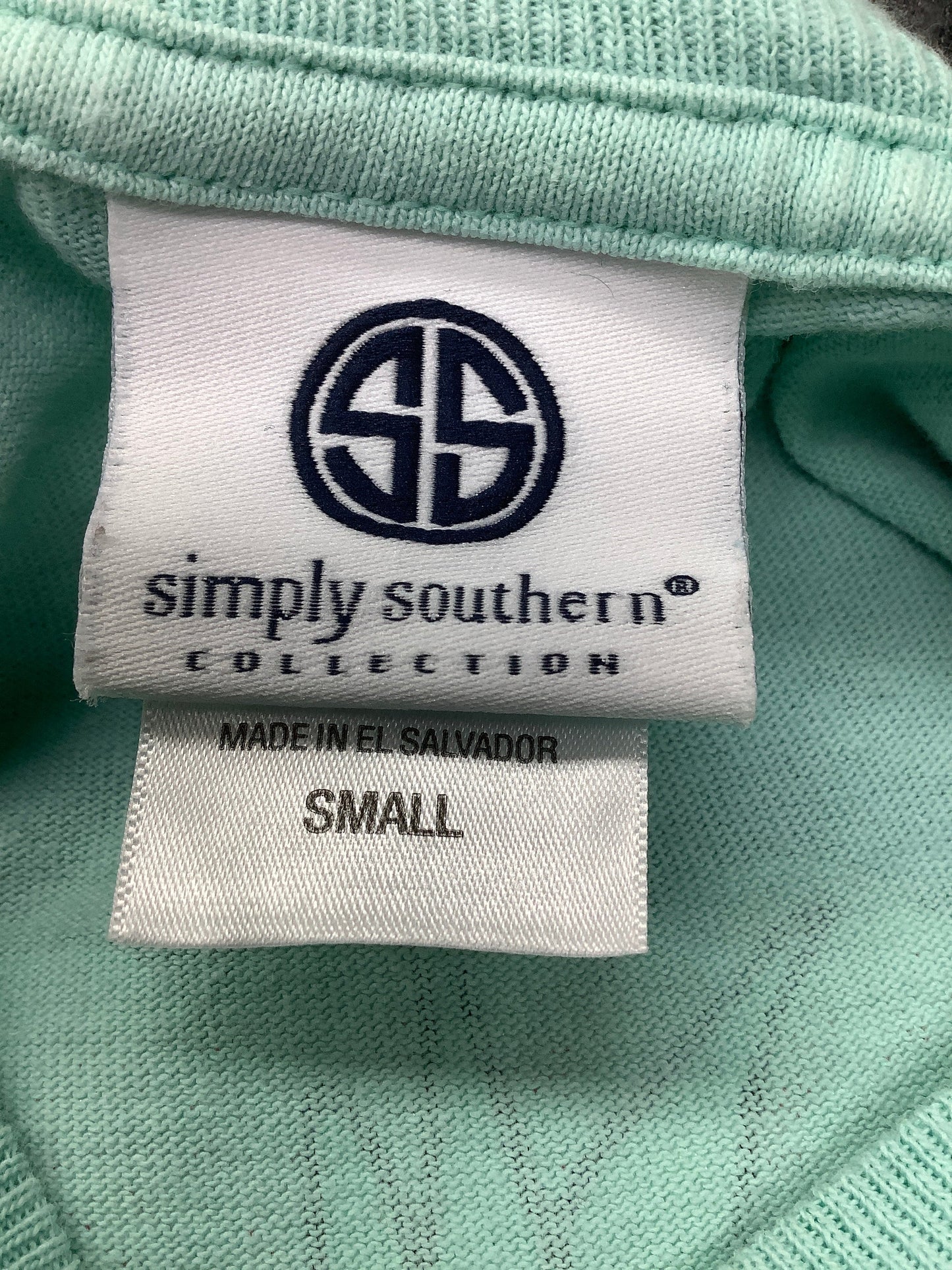 Teal Top Long Sleeve Basic Simply Southern, Size S