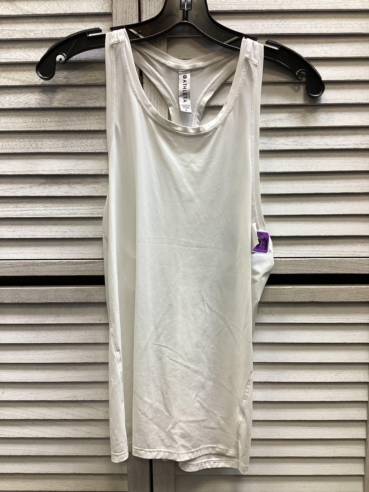 Athletic Tank Top By Athleta In White, Size: S