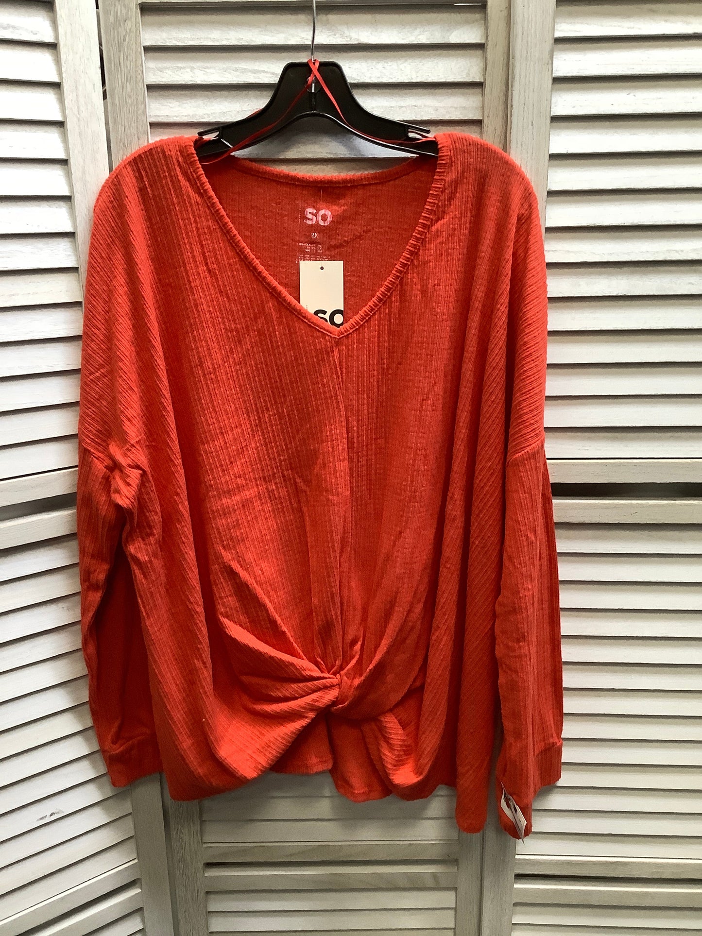 Red Top Long Sleeve So, Size 2x