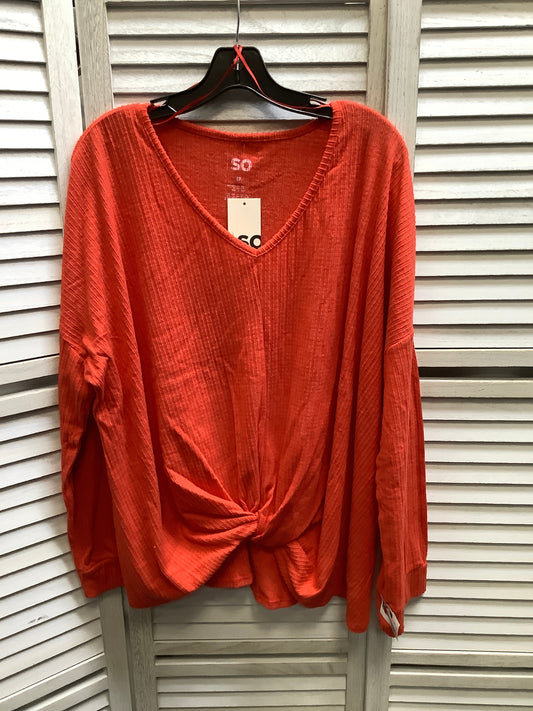 Red Top Long Sleeve So, Size 2x