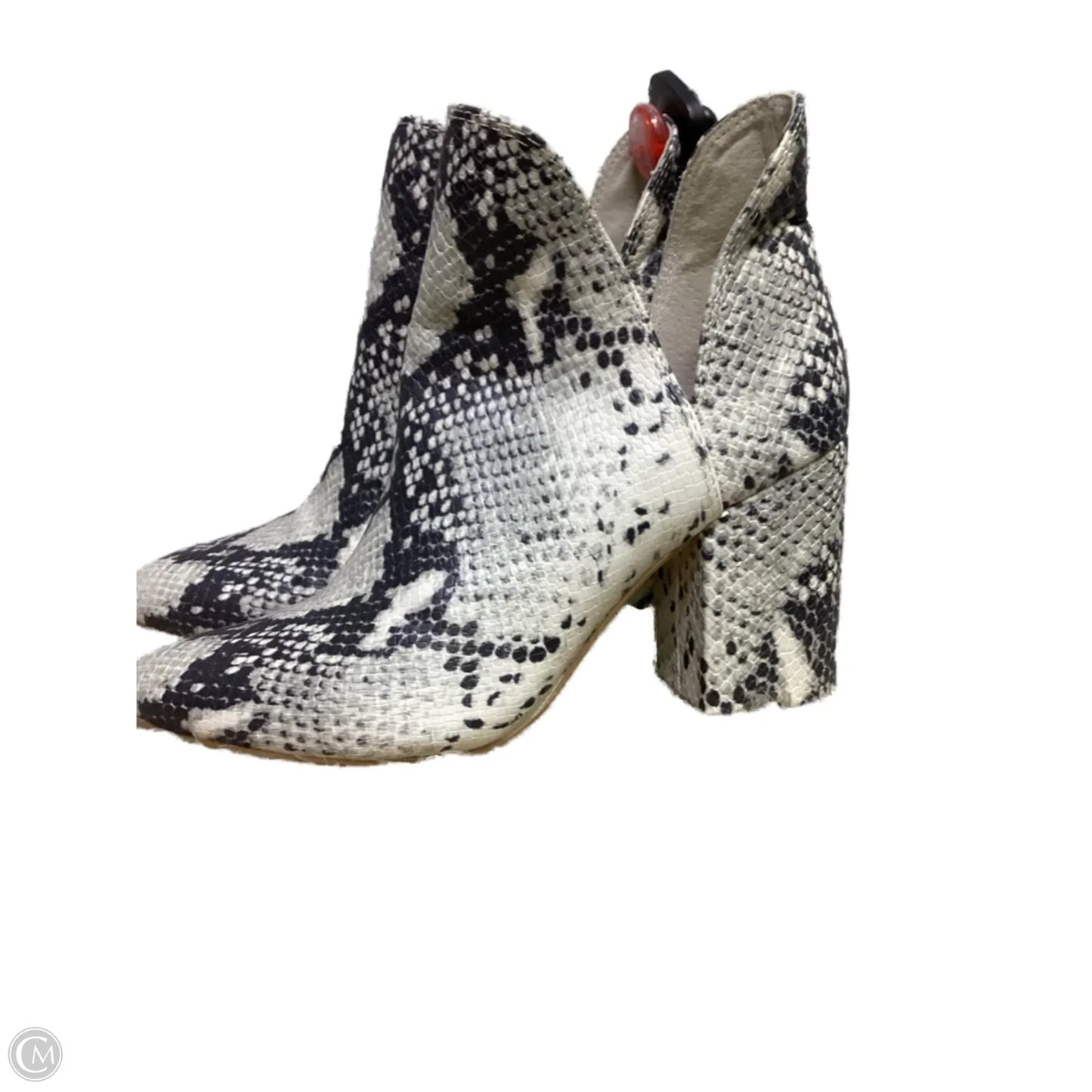 Boots Ankle Heels By Steve Madden In Snakeskin Print, Size: 6
