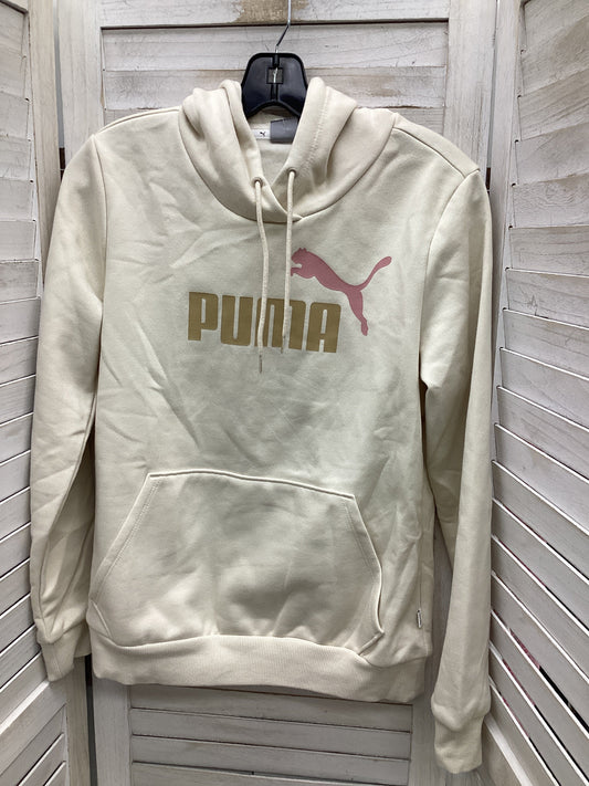 Cream Sweatshirt Hoodie Puma, Size M