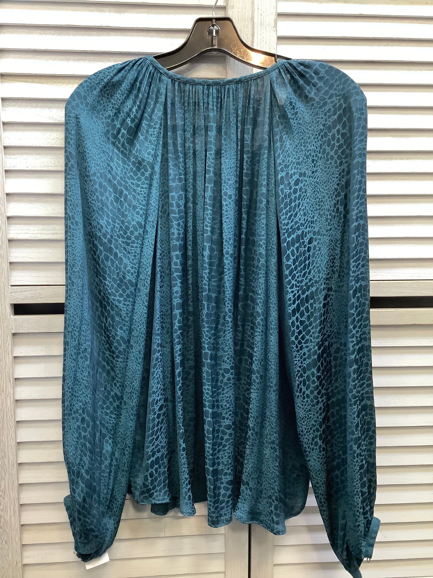 Top Long Sleeve By Jennifer Lopez In Teal, Size: Xl