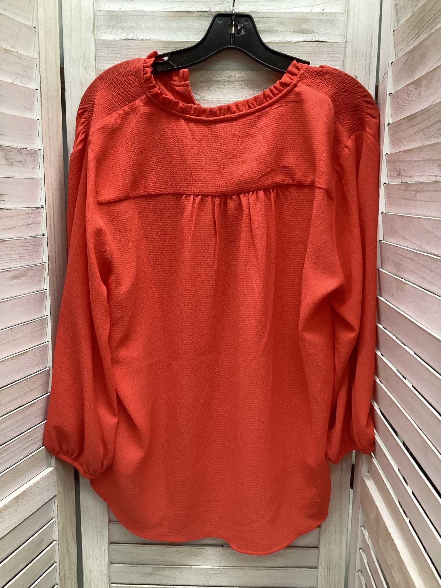 Top Long Sleeve By Cato In Peach, Size: Xl