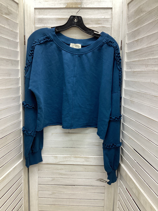 Sweatshirt Crewneck By Anthropologie In Teal, Size: M