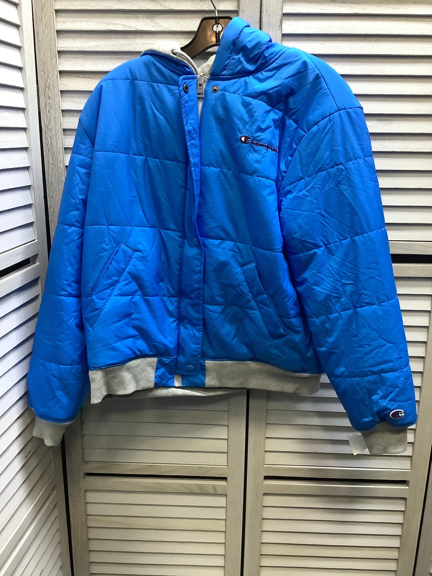 Coat Puffer & Quilted By Champion In Blue, Size: M