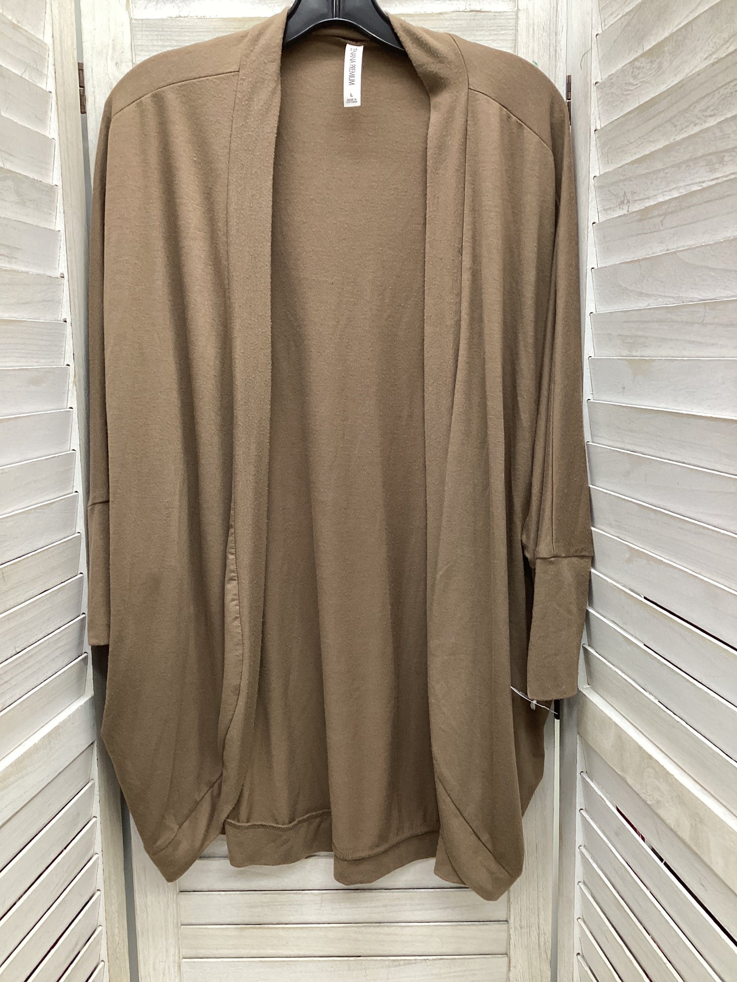 Cardigan By Zenana Outfitters In Brown, Size: L