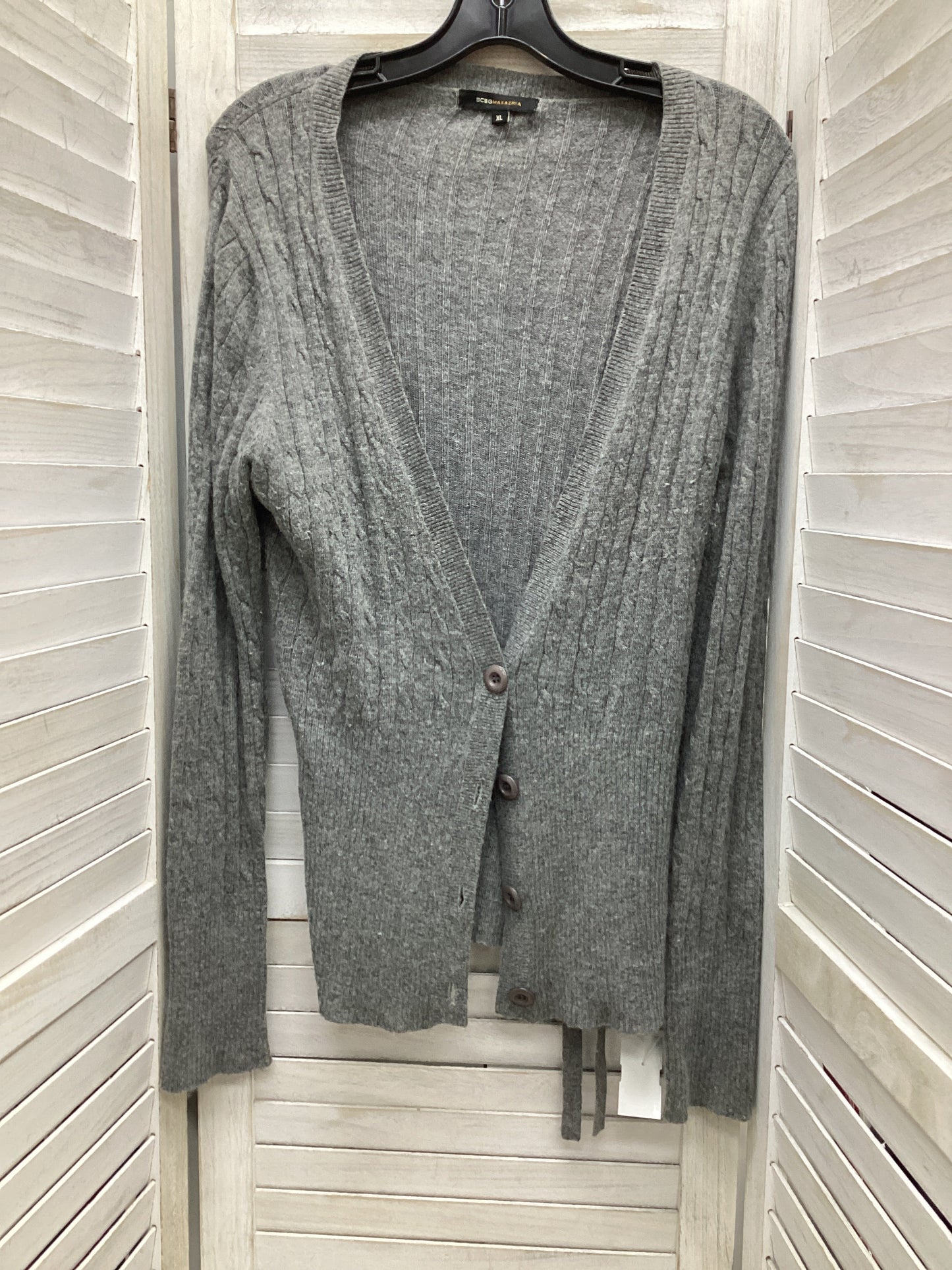 Cardigan By Bcbgmaxazria In Grey, Size: Xl