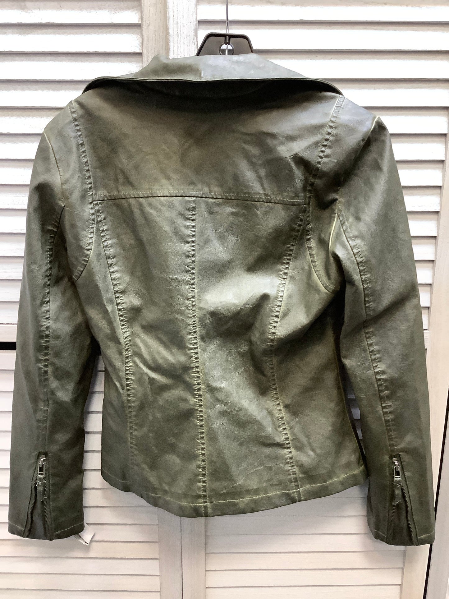 Jacket Leather By Max Studio In Green, Size: Xs