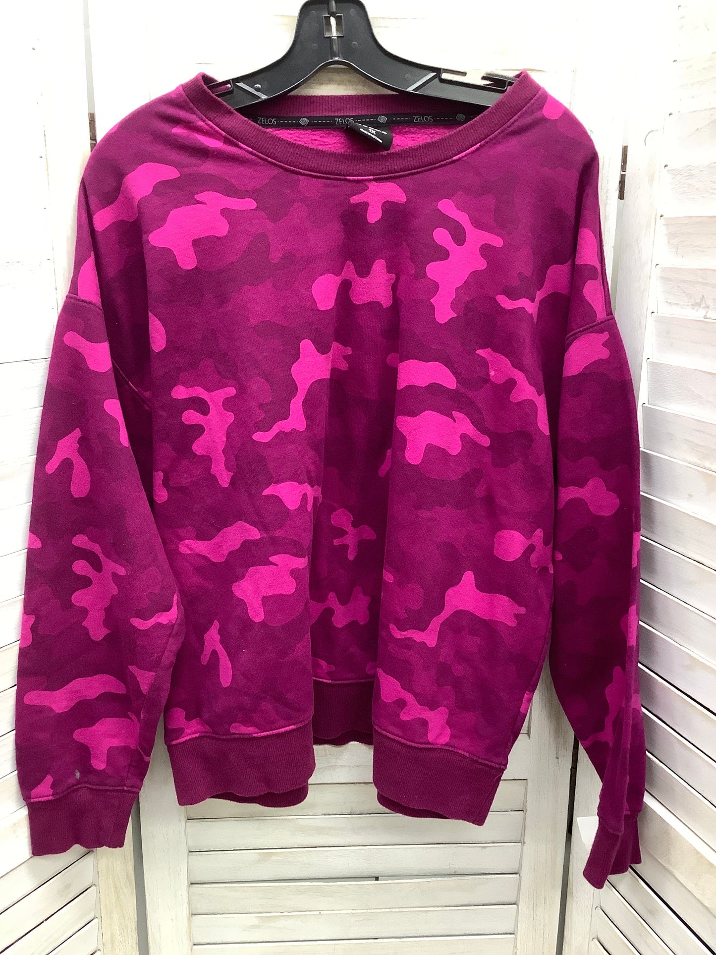 Sweatshirt Crewneck By Zelos In Pink, Size: 1x