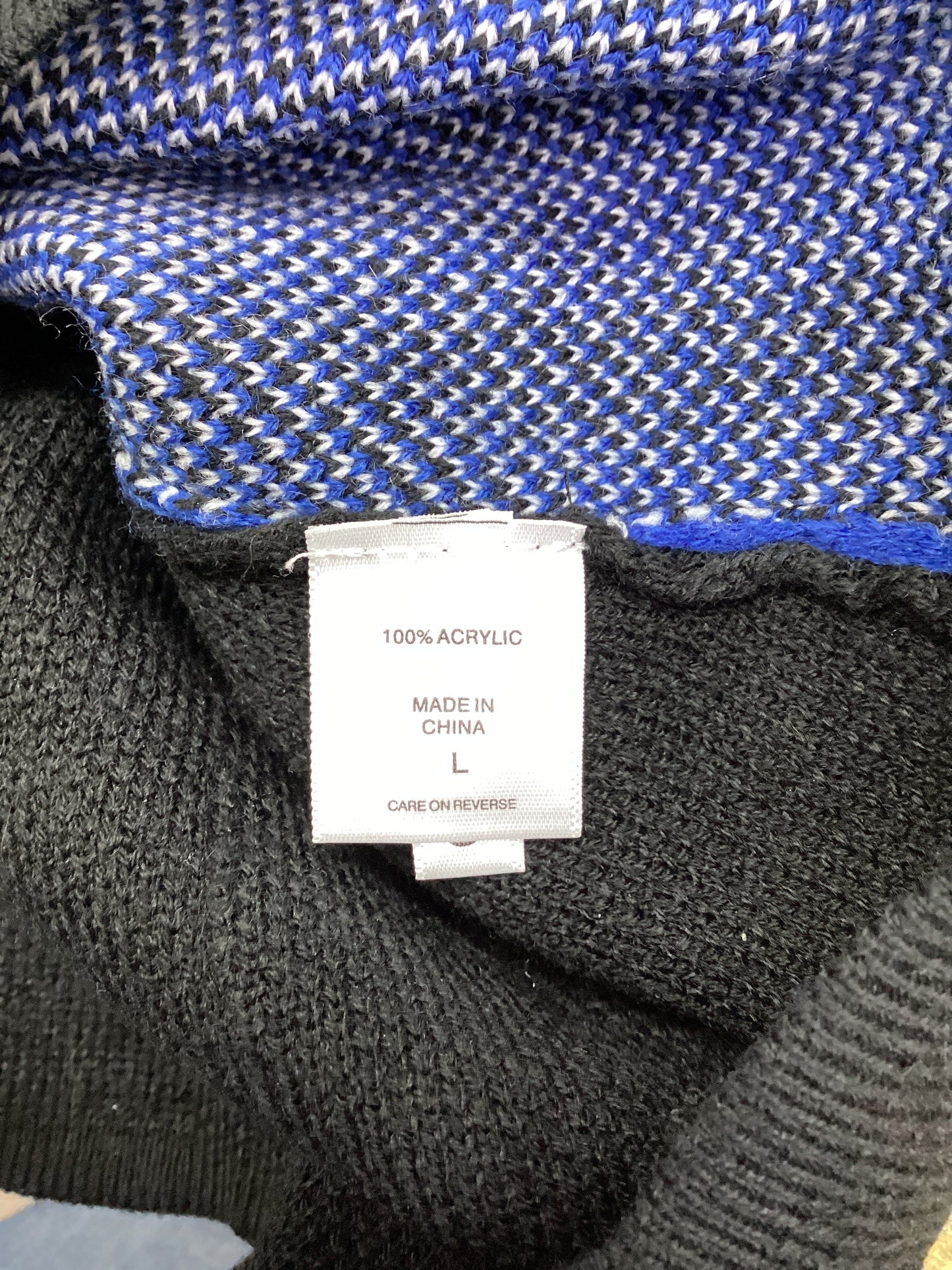 Sweater By New York And Co In Black & Blue, Size: L