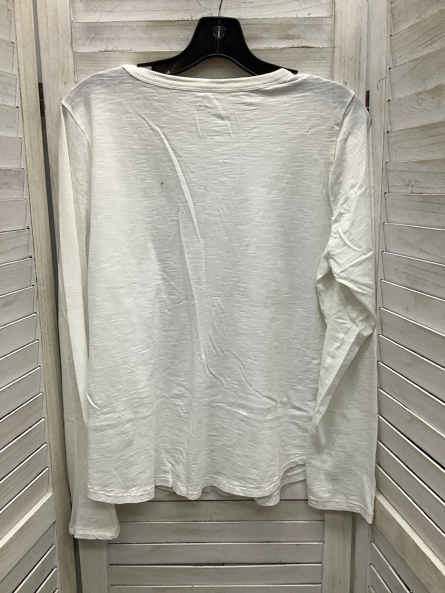 Top Long Sleeve By Madewell In White, Size: Xl