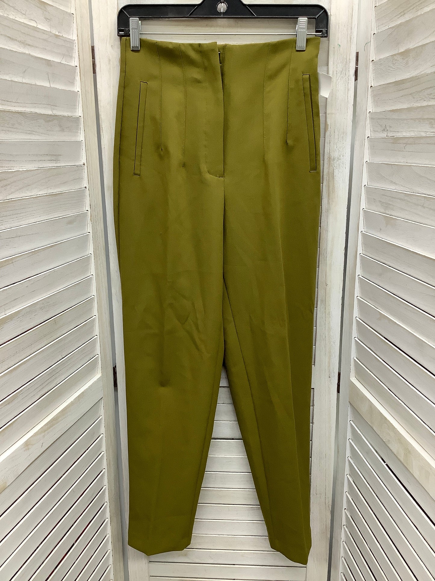 Pants Cropped By Zara In Green, Size: S