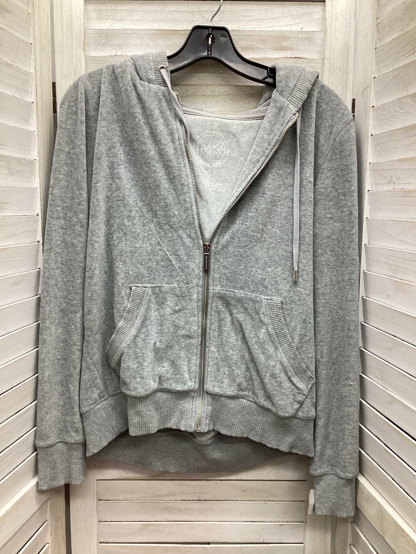 Sweatshirt Hoodie By Michael By Michael Kors In Grey, Size: M