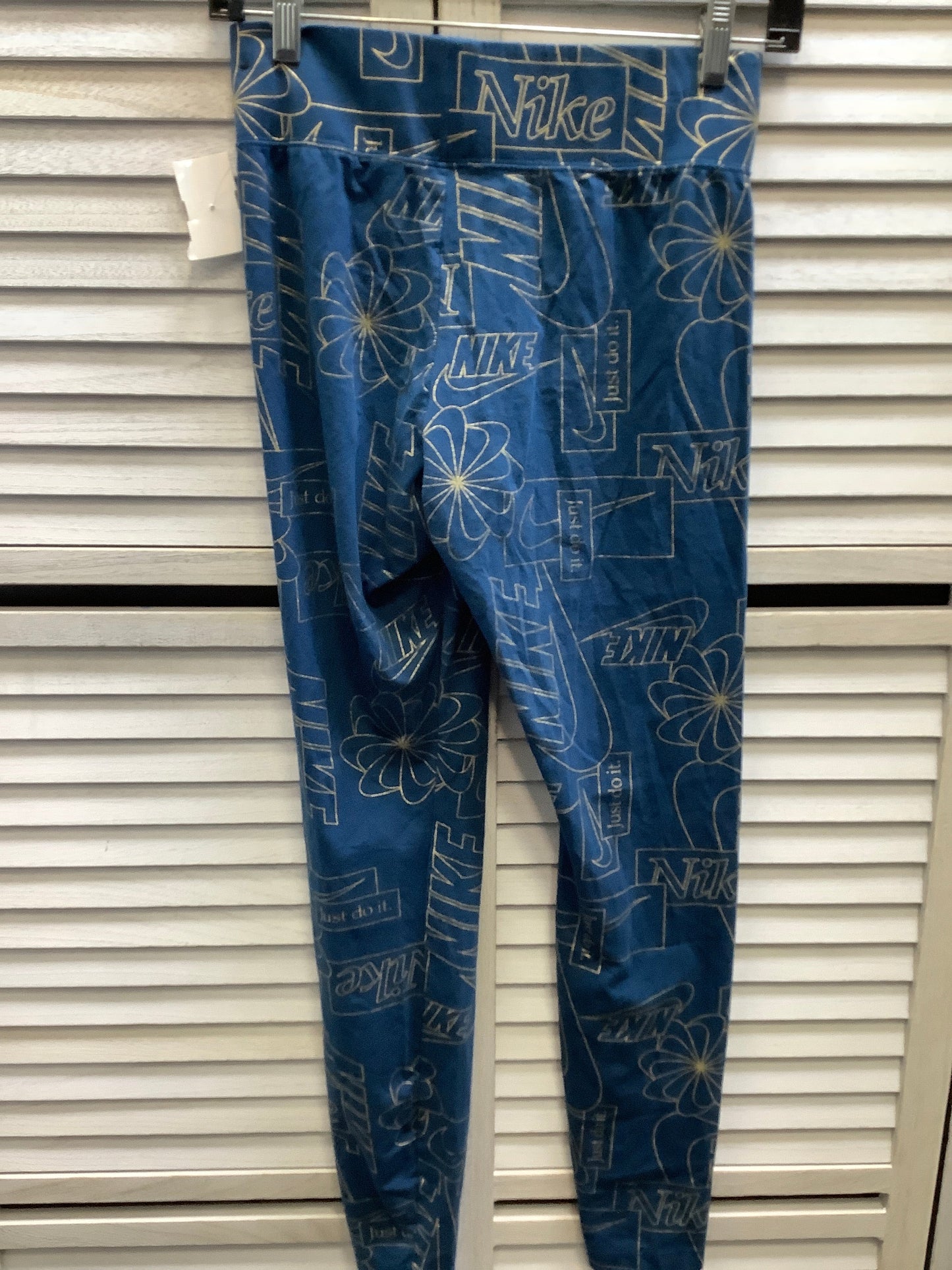 Athletic Leggings By Nike In Teal, Size: S