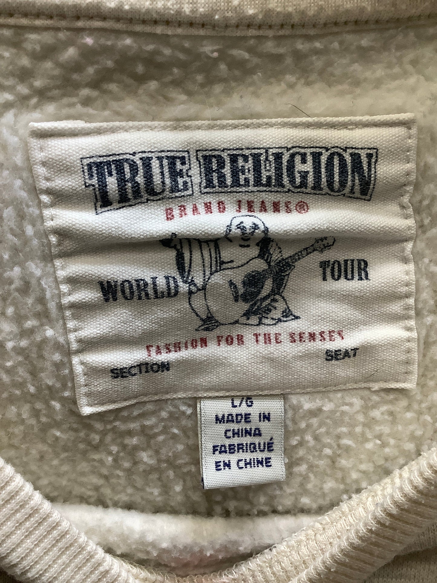 Sweatshirt Crewneck By True Religion In Grey, Size: L