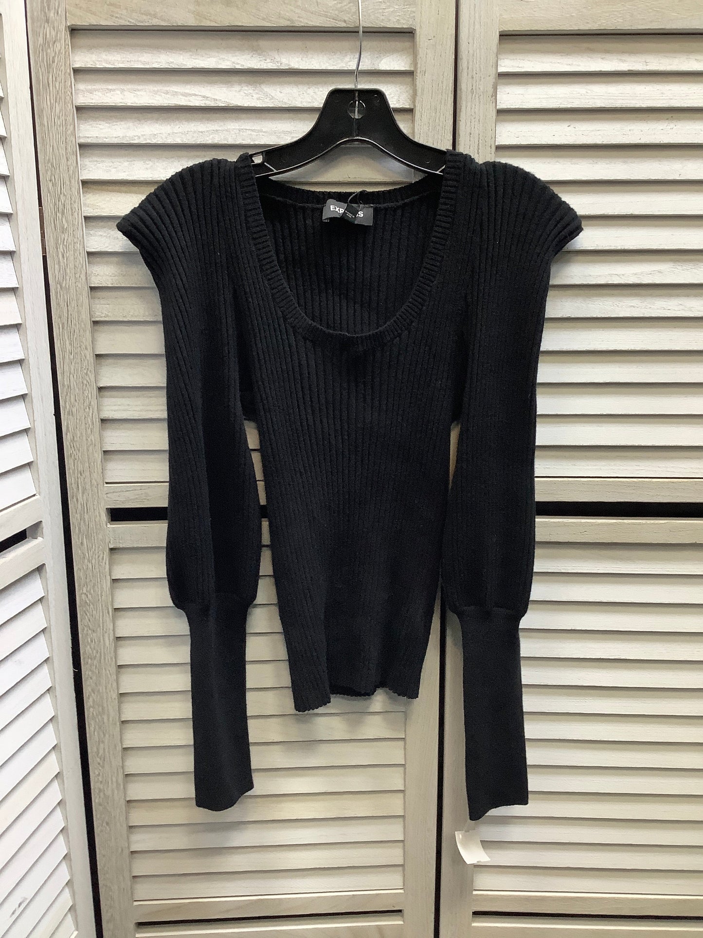 Top Long Sleeve By Express In Black, Size: S