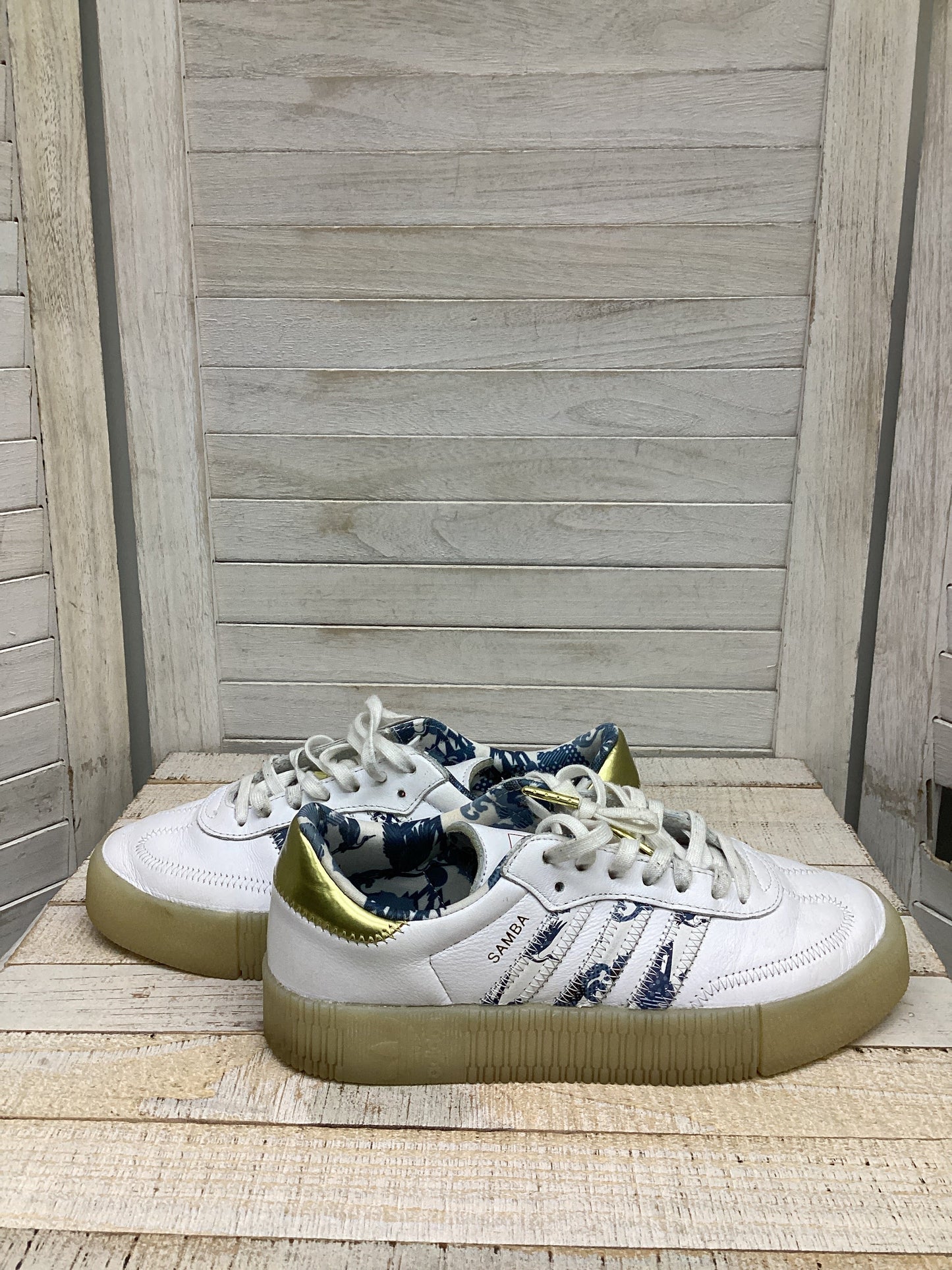 Shoes Sneakers By Adidas In Blue & White, Size: 6.5