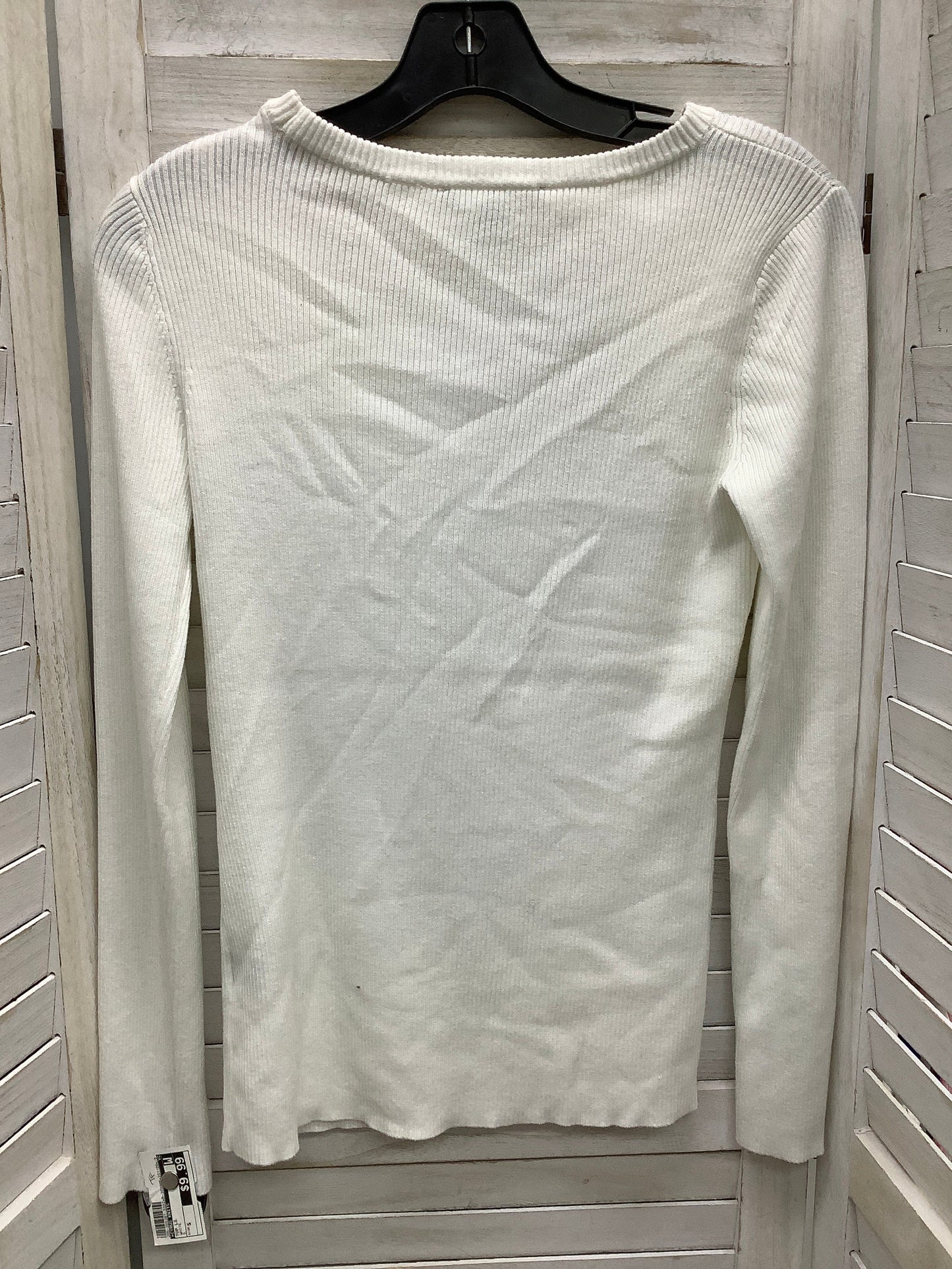 White Top Long Sleeve Cyrus Knits, Size S