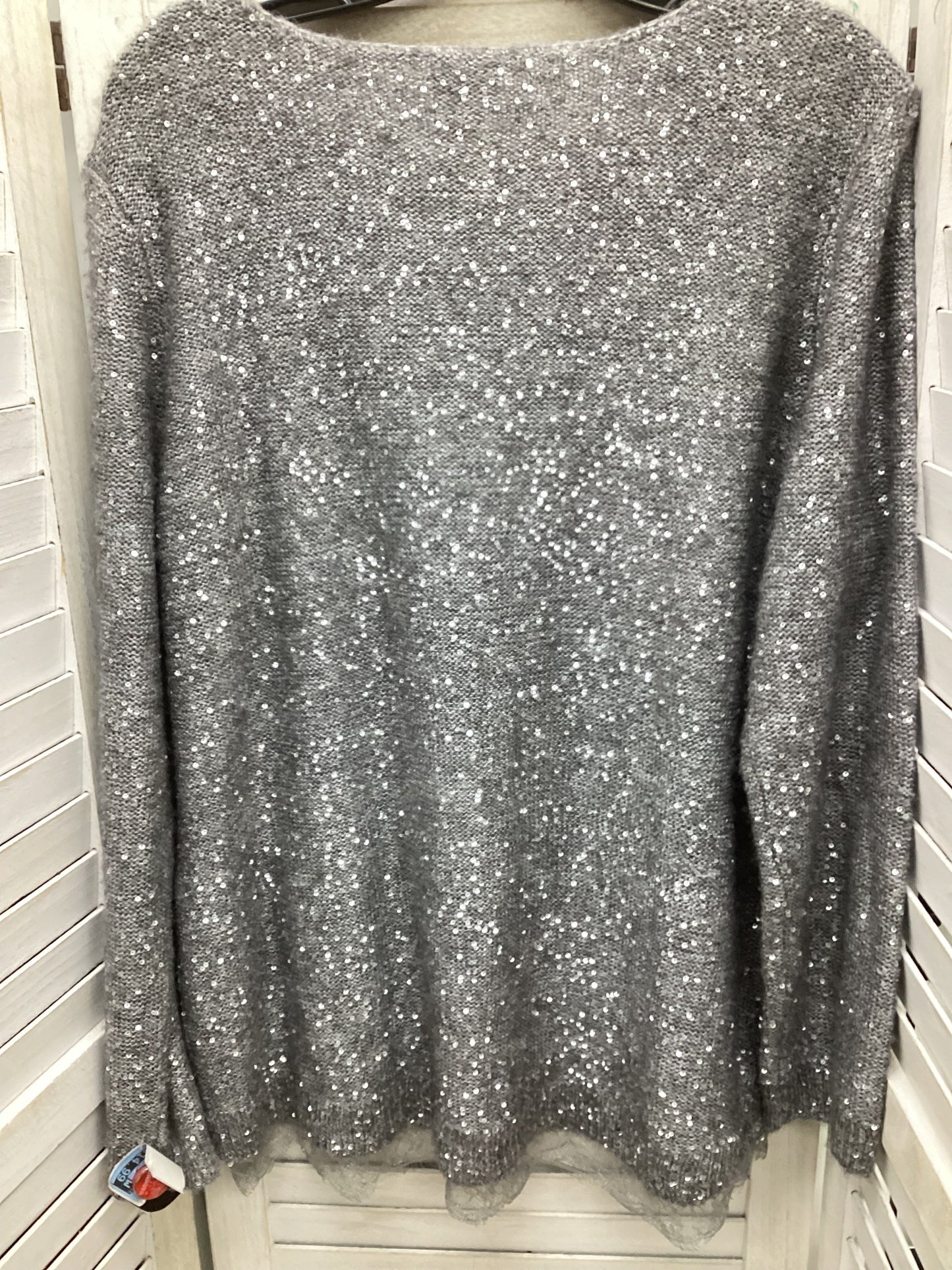 Sweater By Chicos In Grey, Size: Xl