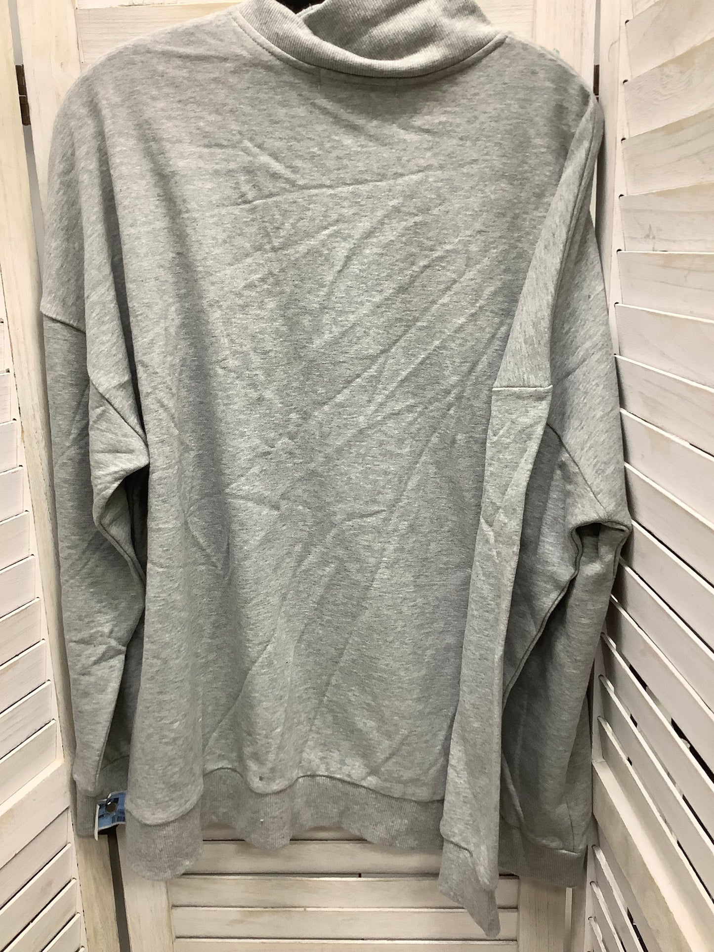 Sweatshirt Crewneck By Clothes Mentor In Grey, Size: 2x