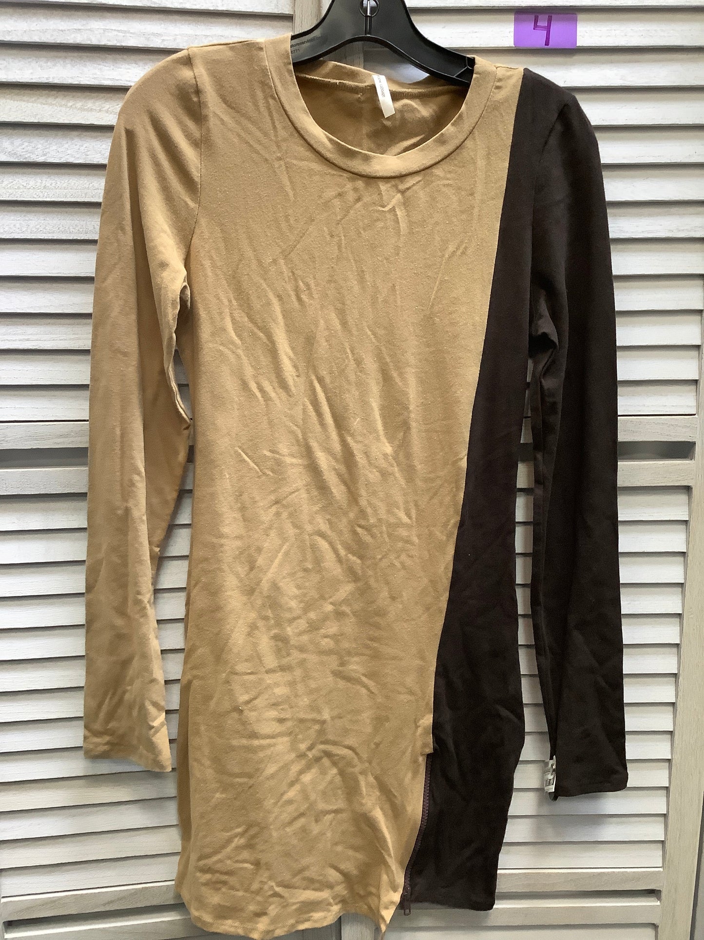 Brown Dress Casual Short Clothes Mentor, Size S