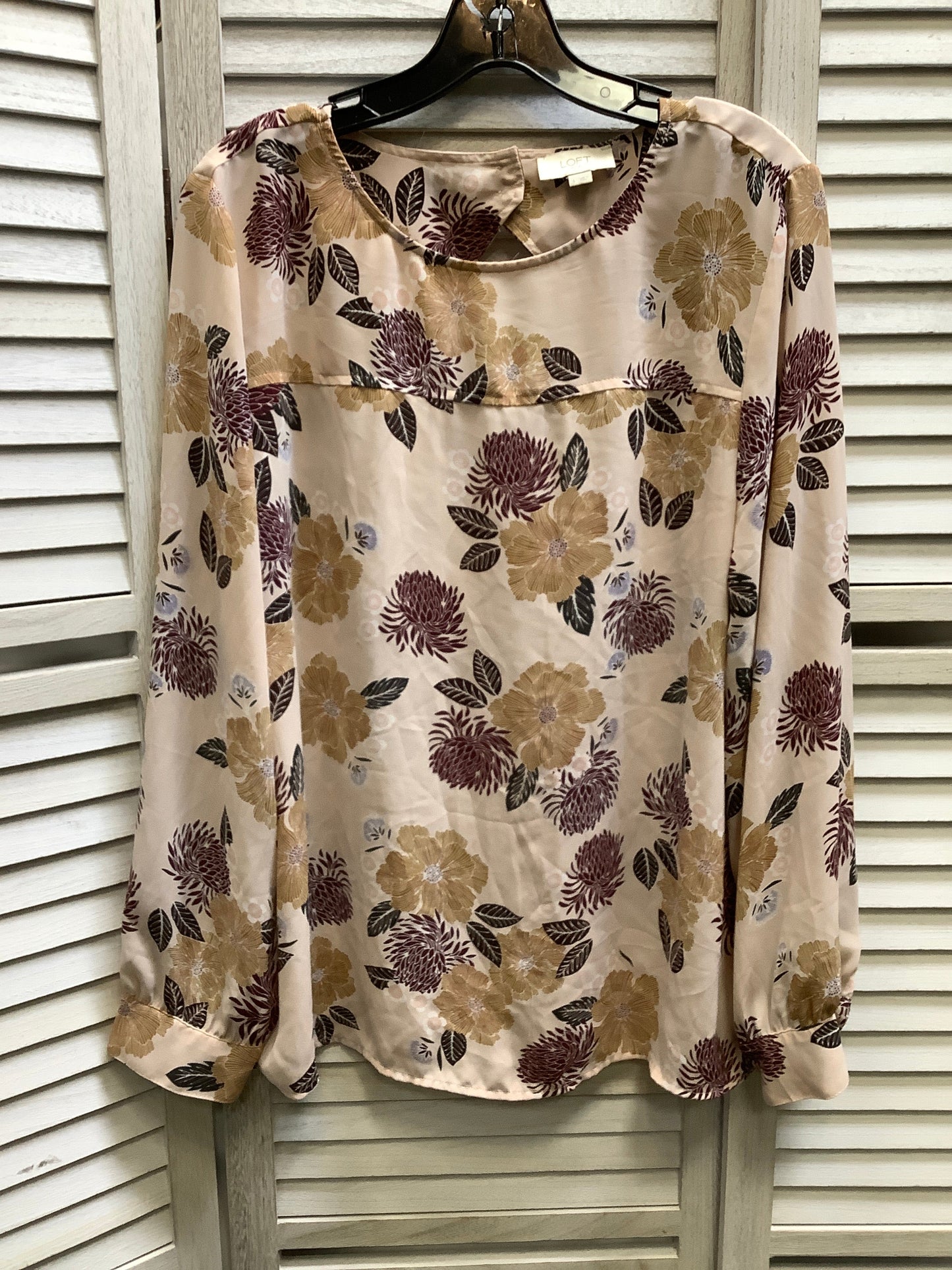 Multi-colored Top Long Sleeve Loft, Size L