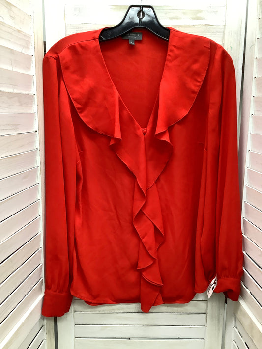 Top Long Sleeve By Limited In Red, Size: S