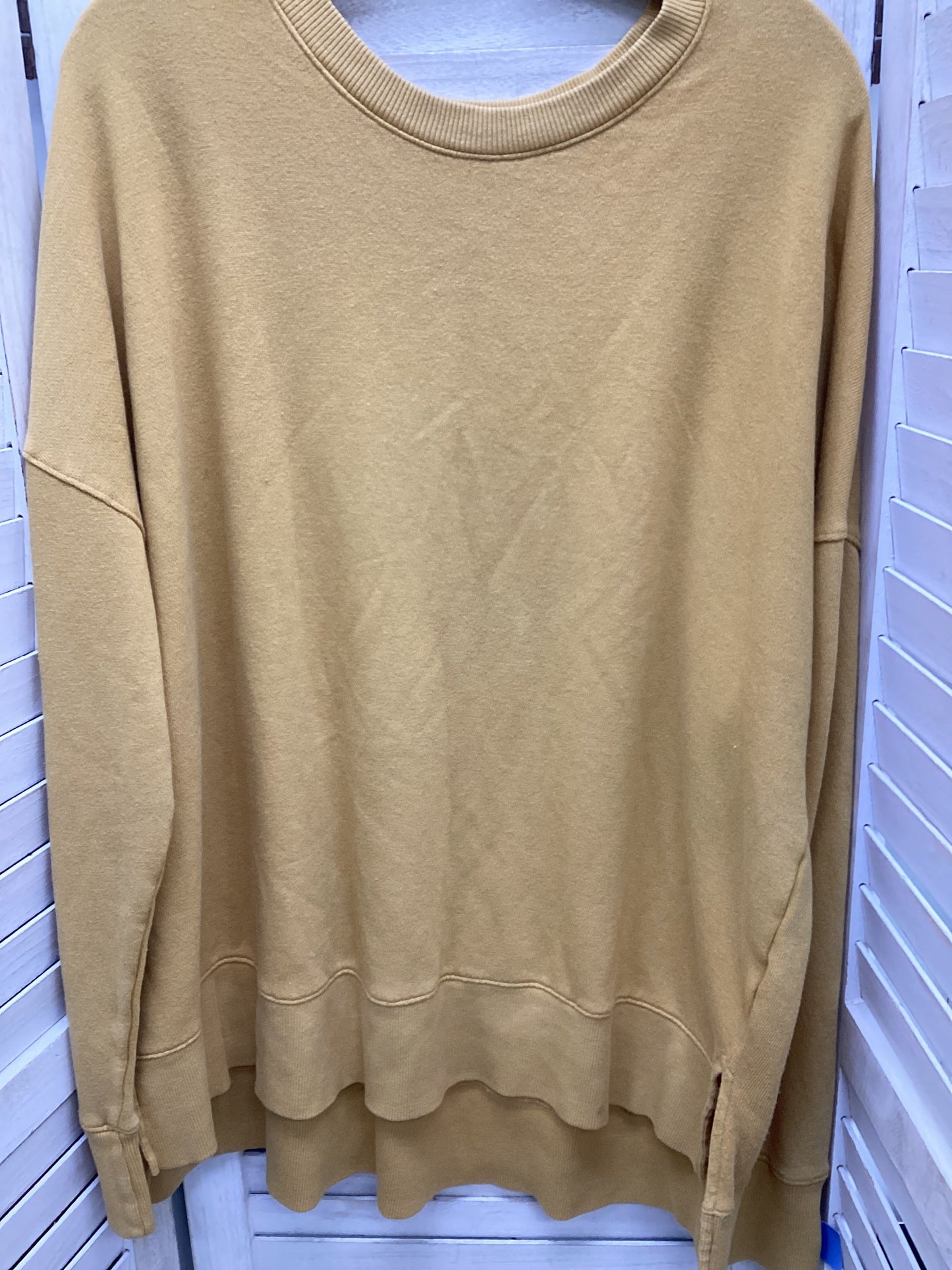 Sweatshirt Crewneck By Time And Tru In Mustard, Size: 2x