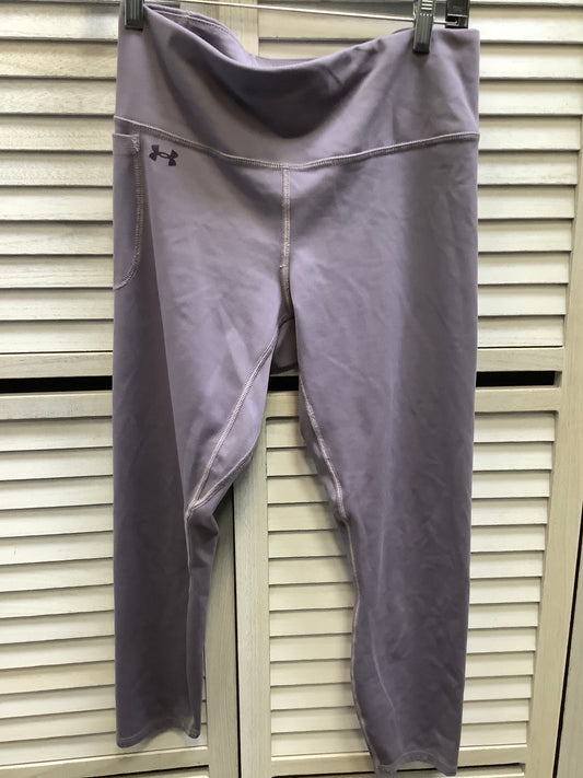 Athletic Leggings By Under Armour In Lavender, Size: L