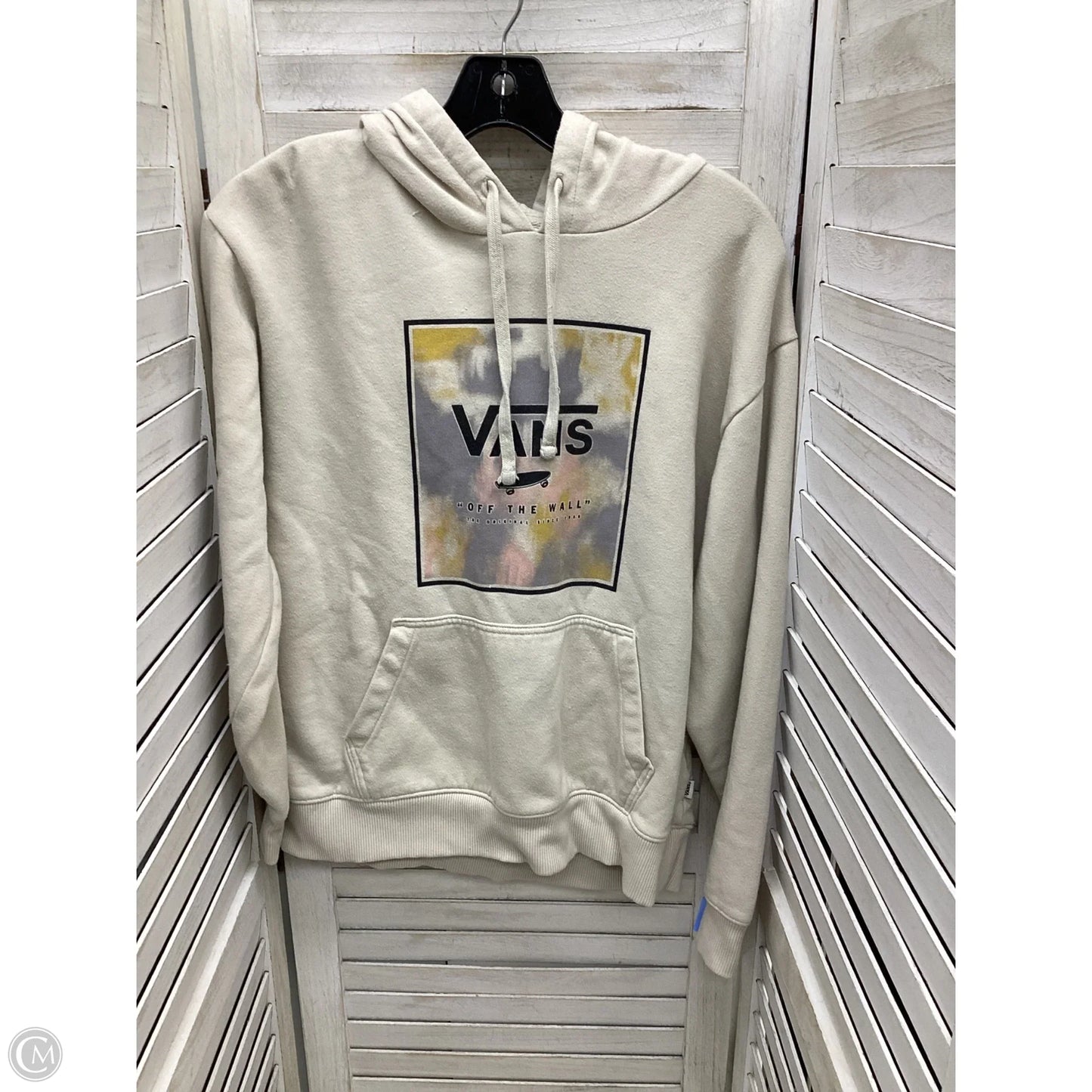 Sweatshirt Hoodie By Vans In Off White, Size: S