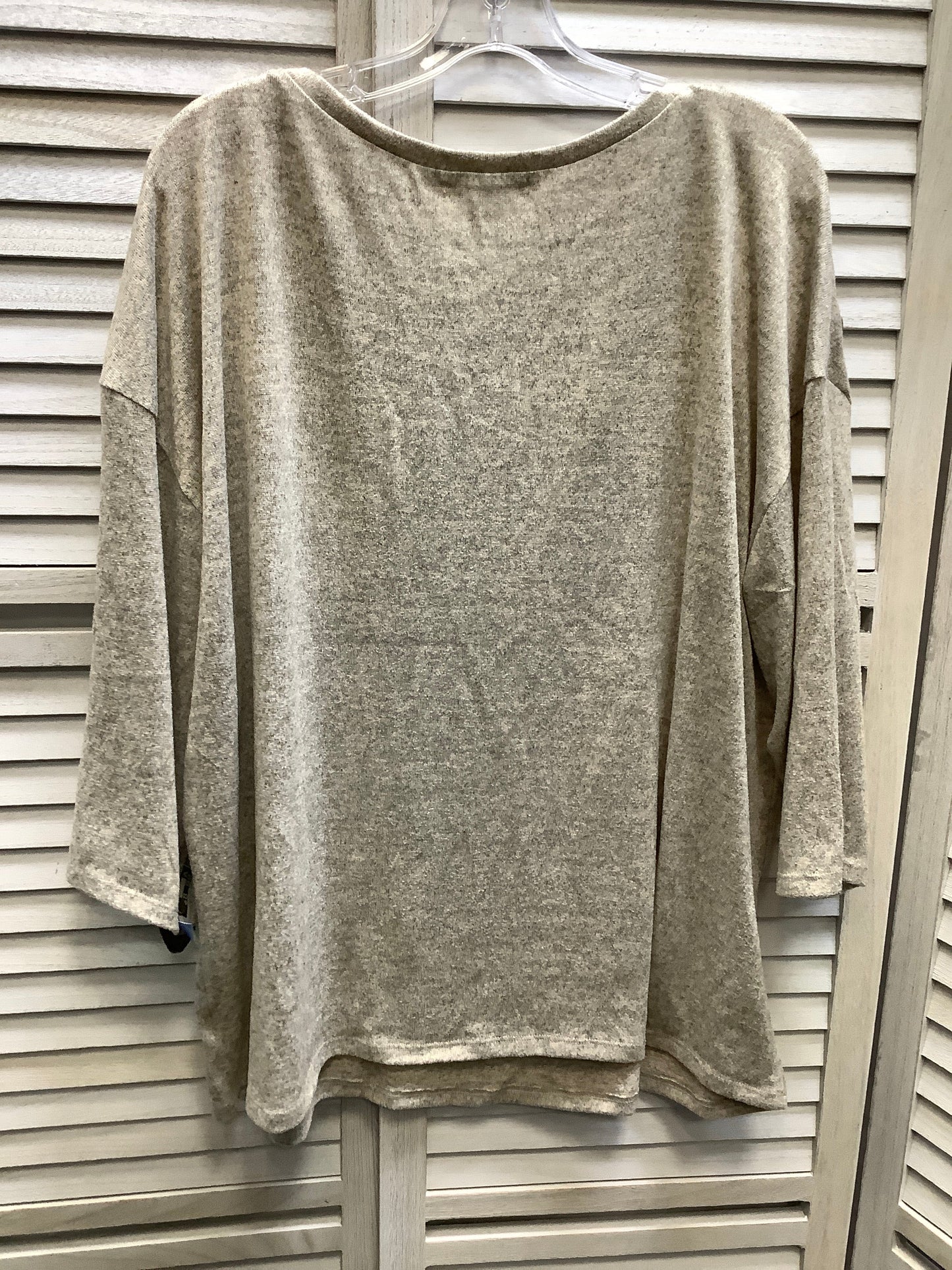 Tan Top Long Sleeve 89th And Madison, Size 2x
