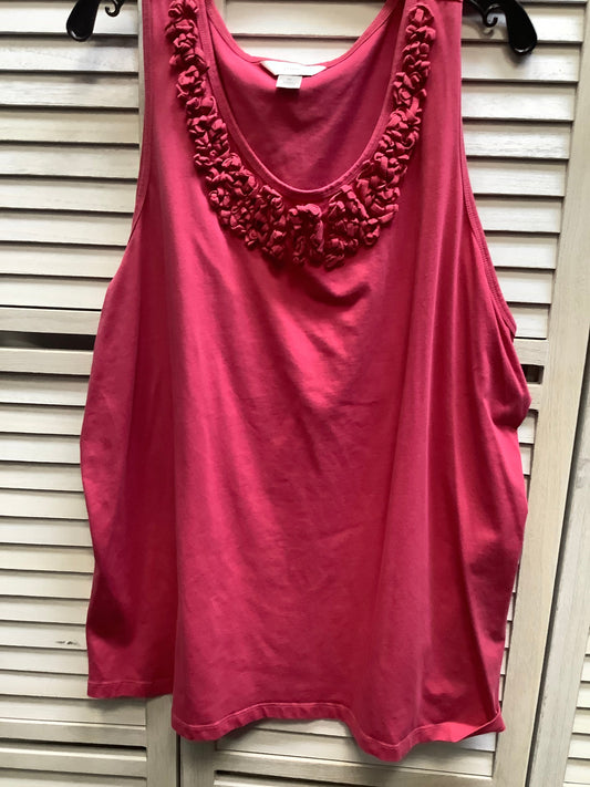 Pink Top Sleeveless Cj Banks, Size 3x