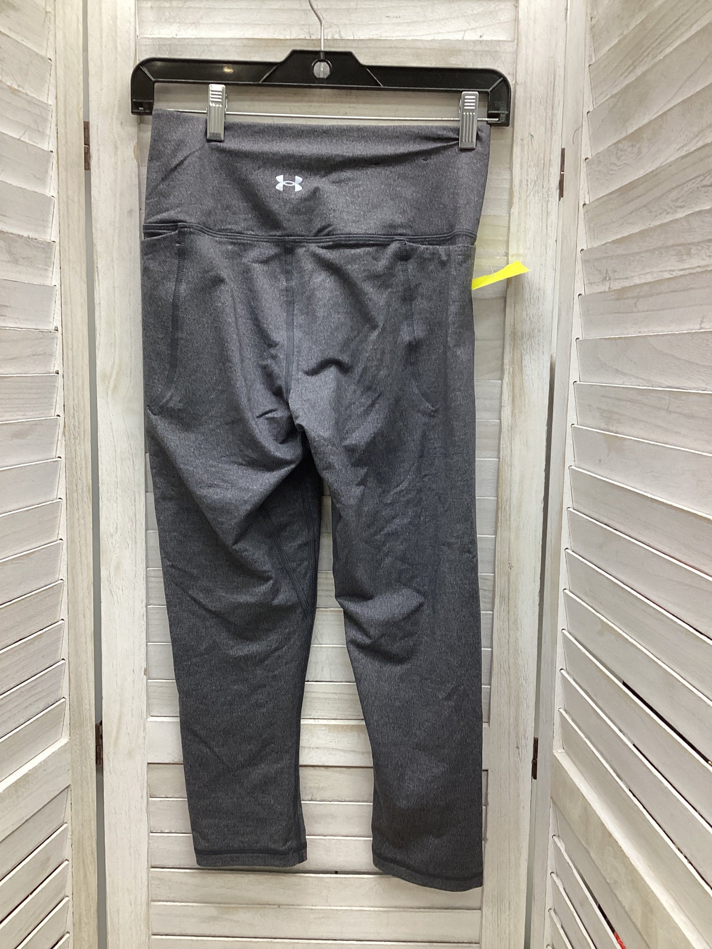 Athletic Leggings By Under Armour In Grey, Size: S