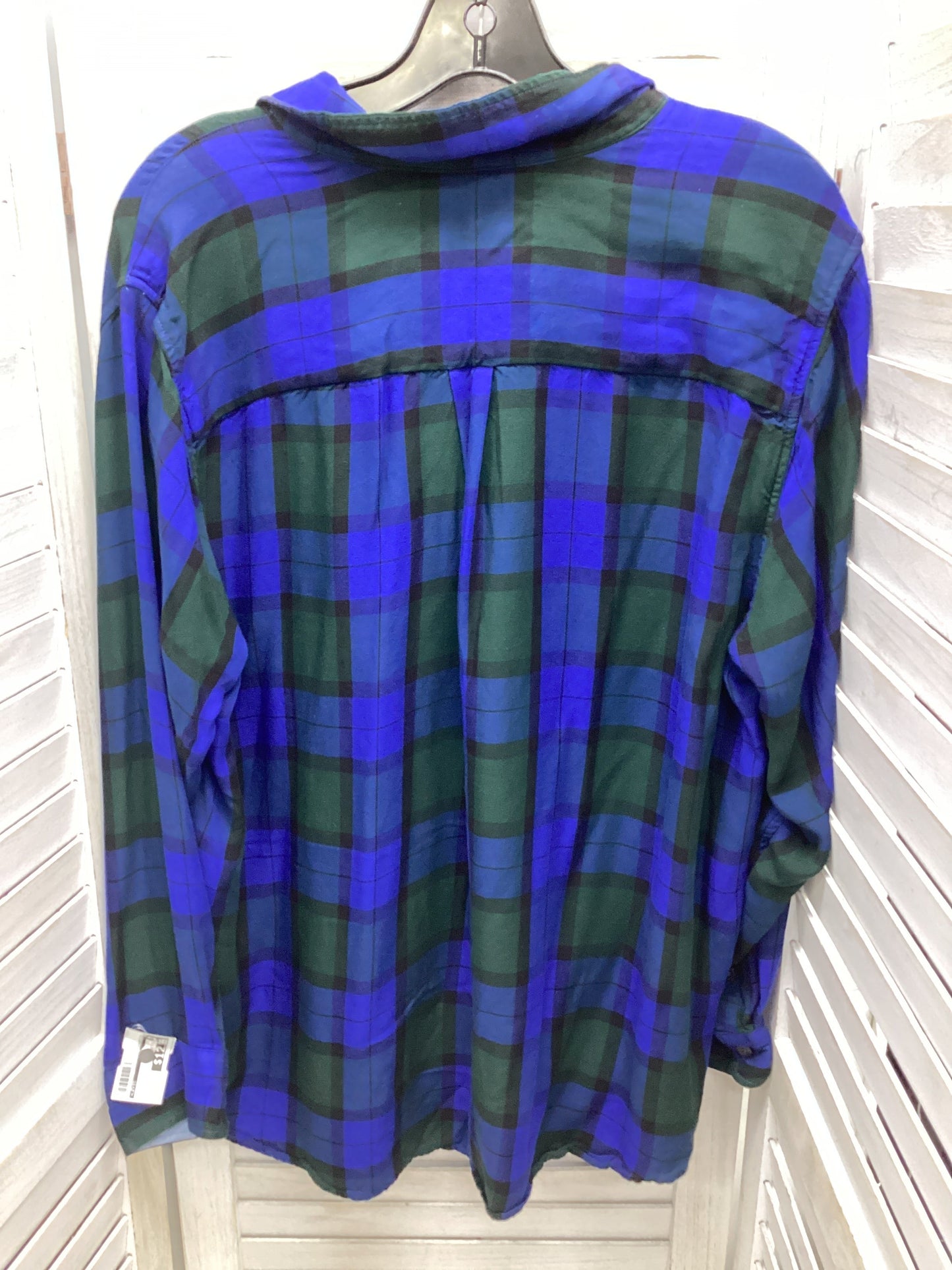 Top Long Sleeve By Levis In Plaid Pattern, Size: Xl