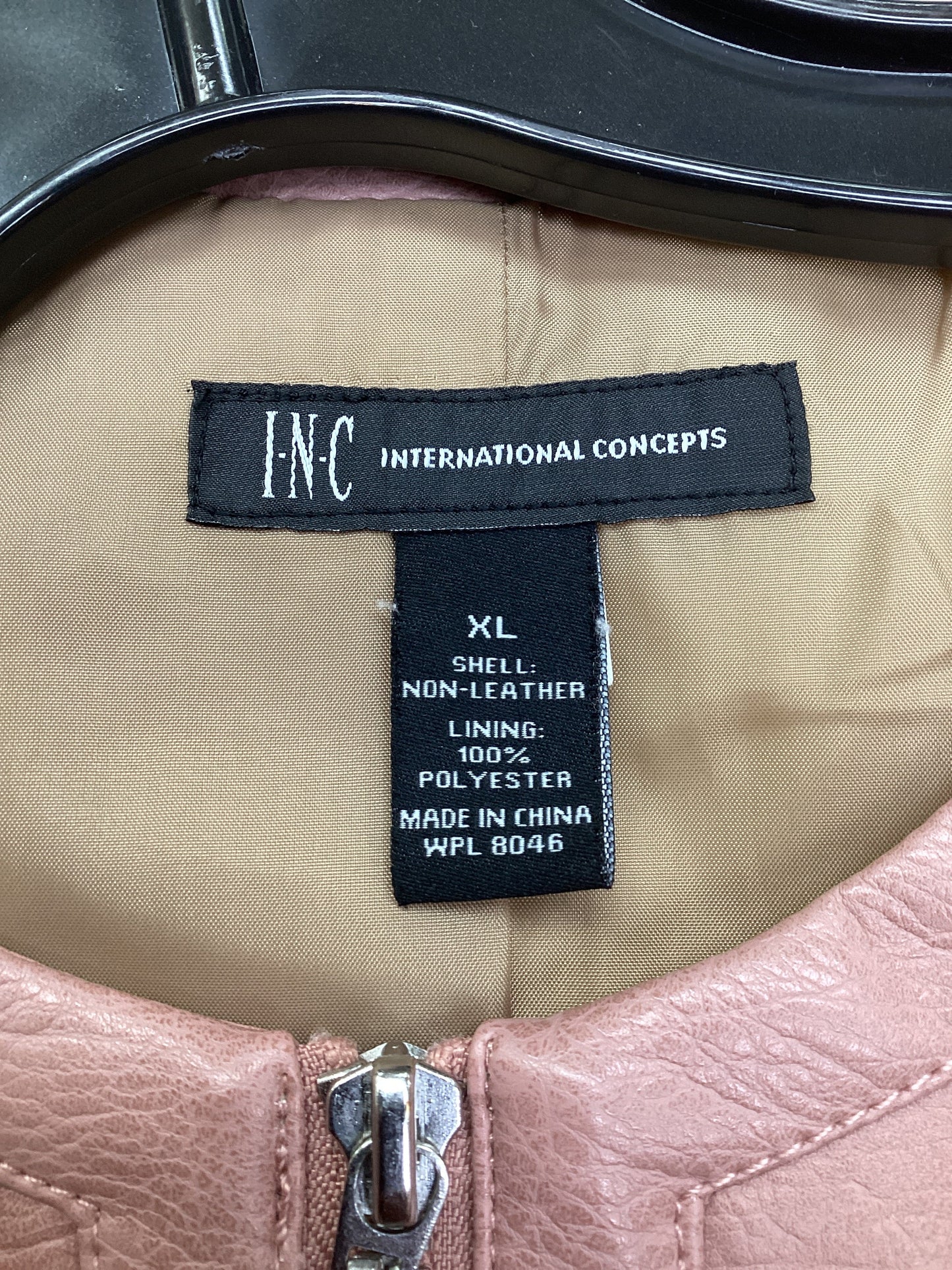 Jacket Leather By Inc In Pink, Size: Xl