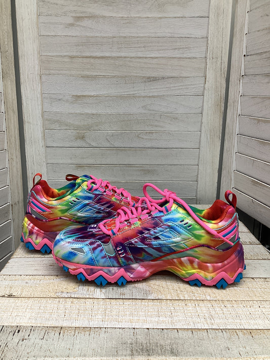 Shoes Athletic By Fila In Tie Dye Print, Size: 7.5