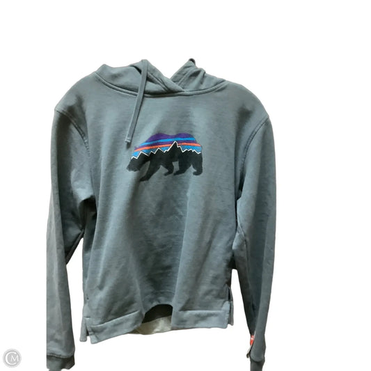 Sweatshirt Hoodie By Patagonia In Teal, Size: M