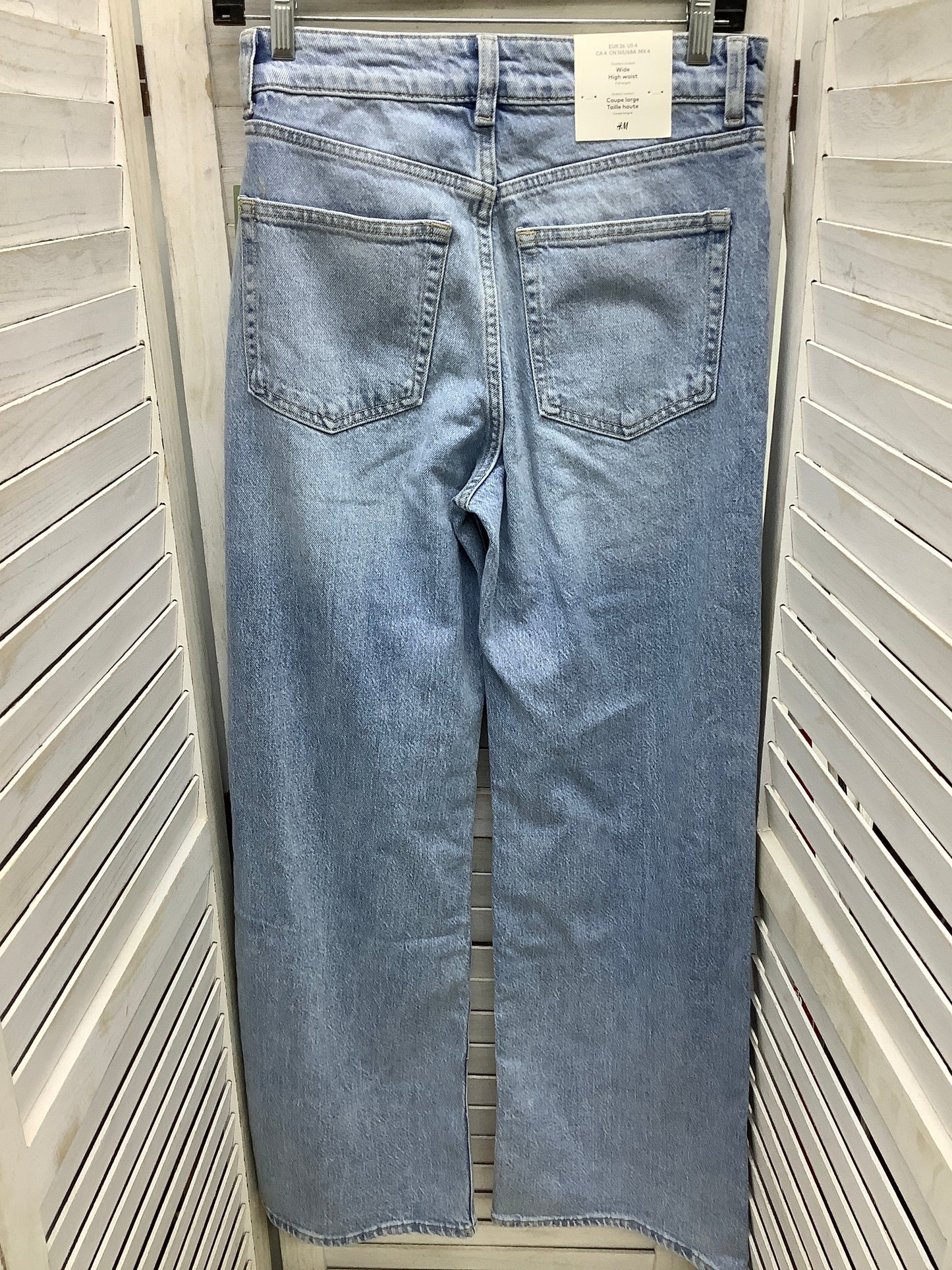 Jeans Boot Cut By H&m In Blue Denim, Size: 4