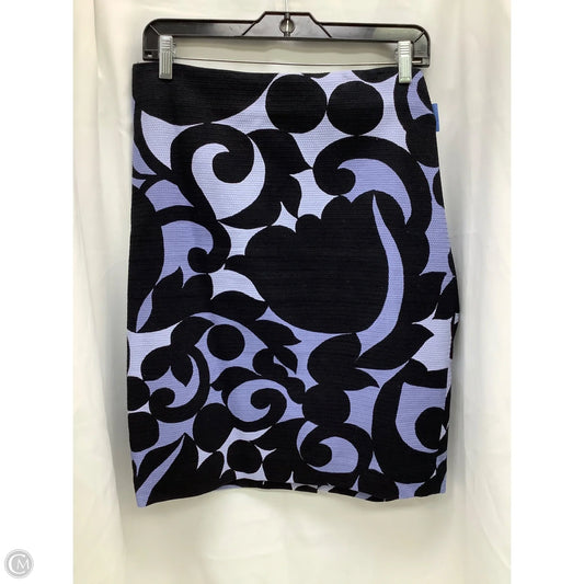 Skirt Midi By Ann Taylor In Black & Blue, Size: 10
