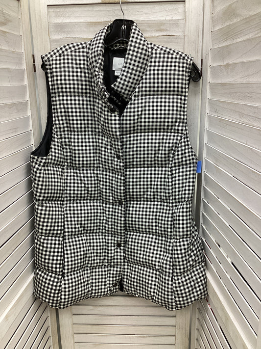 Vest Puffer & Quilted By J. Jill In Plaid Pattern, Size: Xl