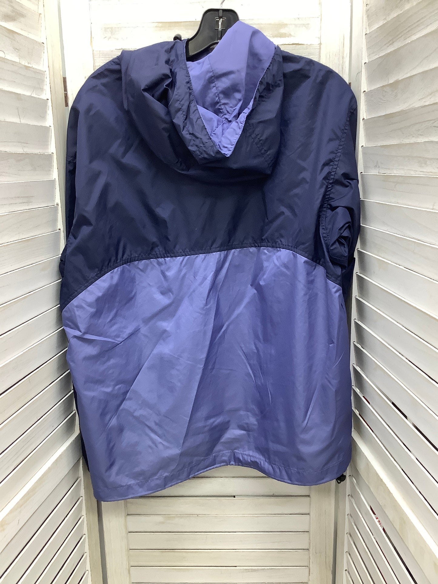 Jacket Windbreaker By Columbia In Blue, Size: M