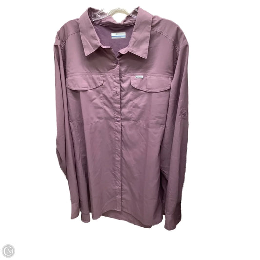 Top Long Sleeve By Columbia In Purple, Size: 2x