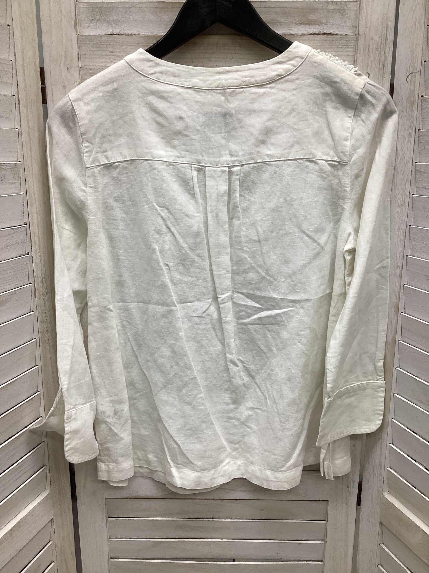 Top Long Sleeve By Vineyard Vines In White, Size: Xs