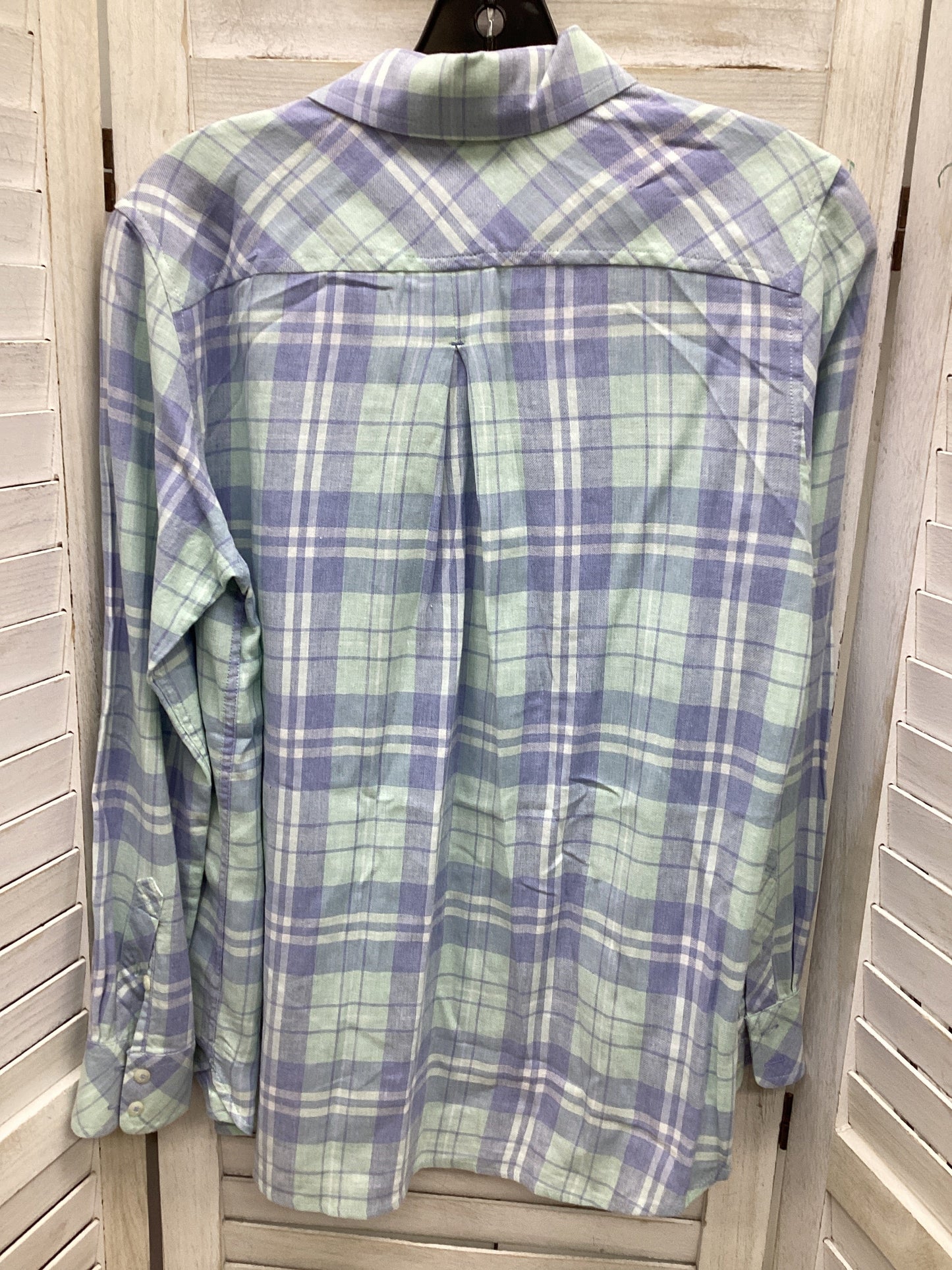 Top Long Sleeve By Vineyard Vines In Plaid Pattern, Size: 2