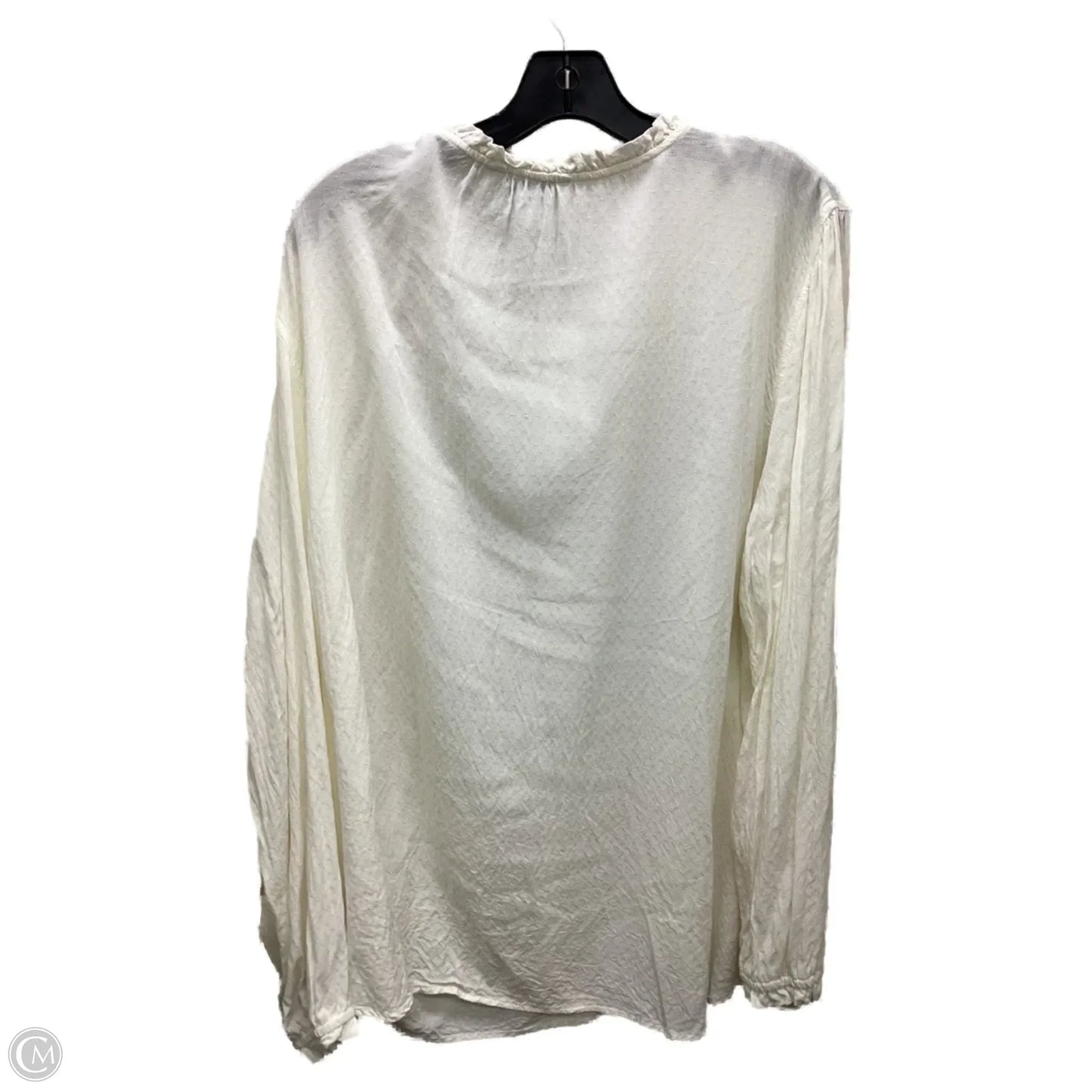Top Long Sleeve By Croft And Barrow In Cream, Size: 2x