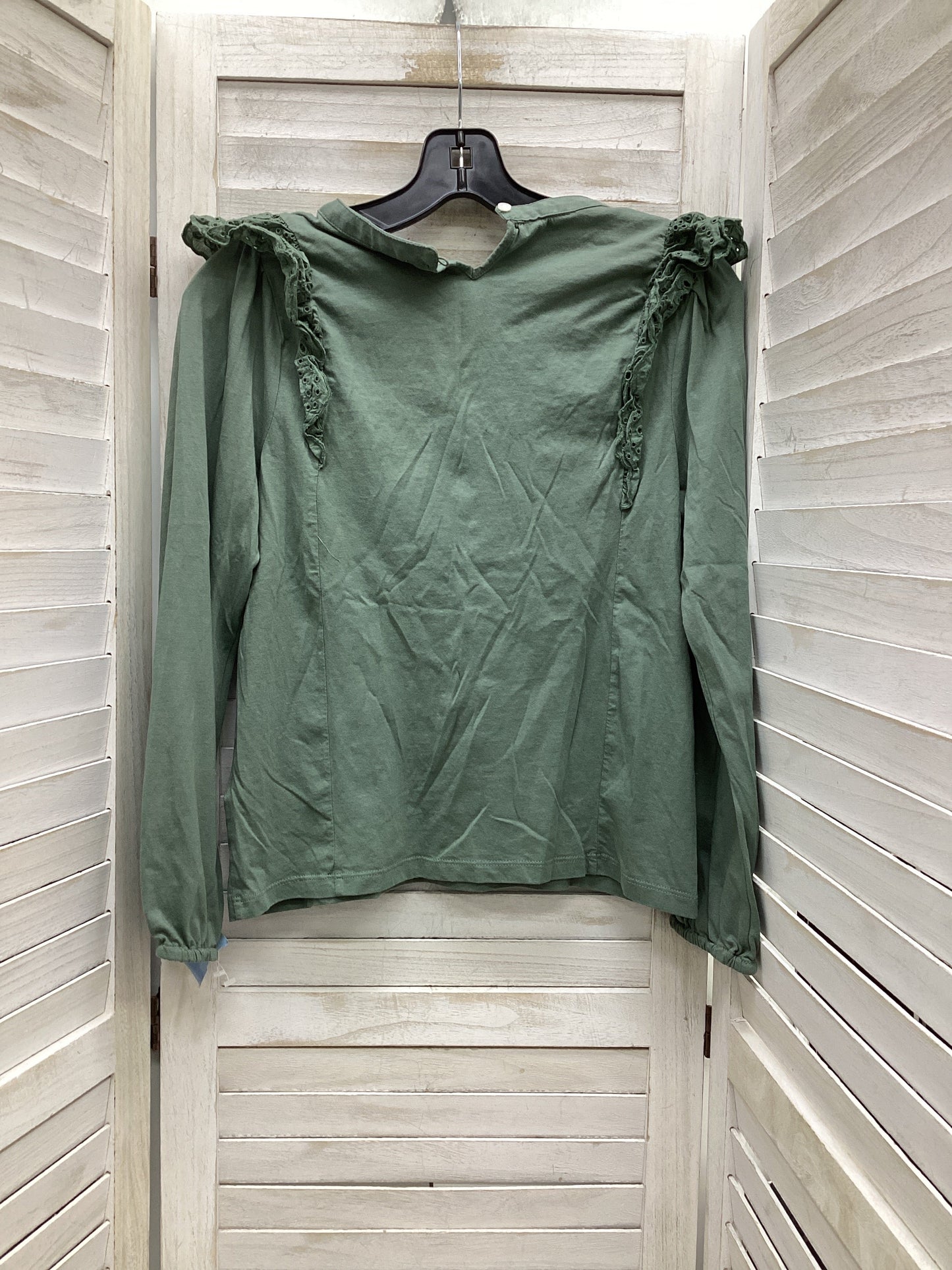 Top Long Sleeve By J. Crew In Green, Size: S