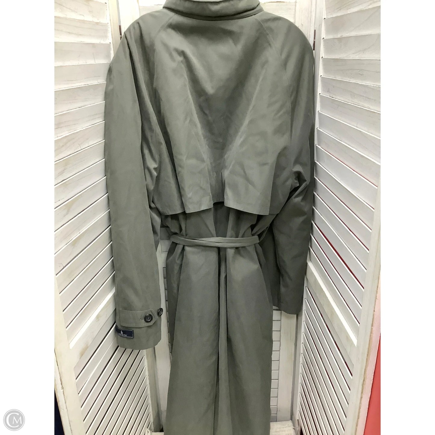 Coat Trench Coat By London Fog In Grey, Size: 18