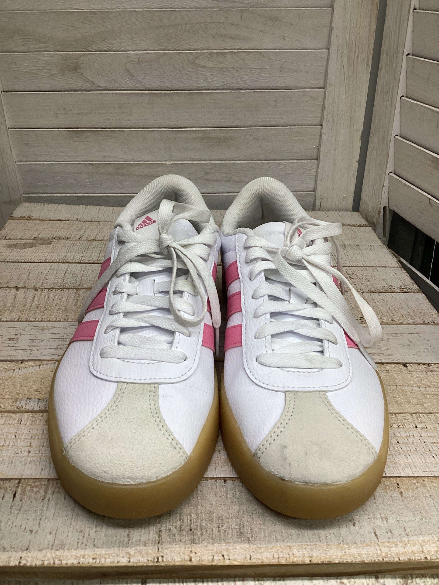 Shoes Sneakers By Adidas In Pink & White, Size: 8.5