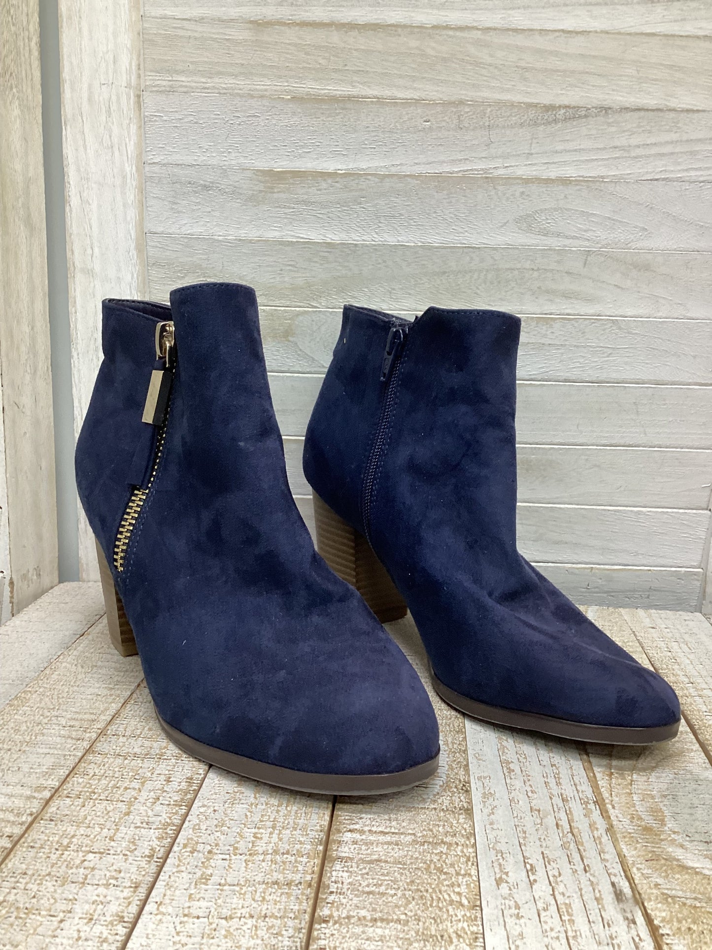 Boots Ankle Heels By Apt 9 In Blue, Size: 9